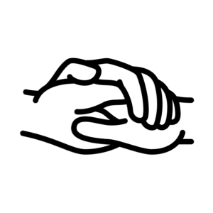 icon of 2 hands embracing